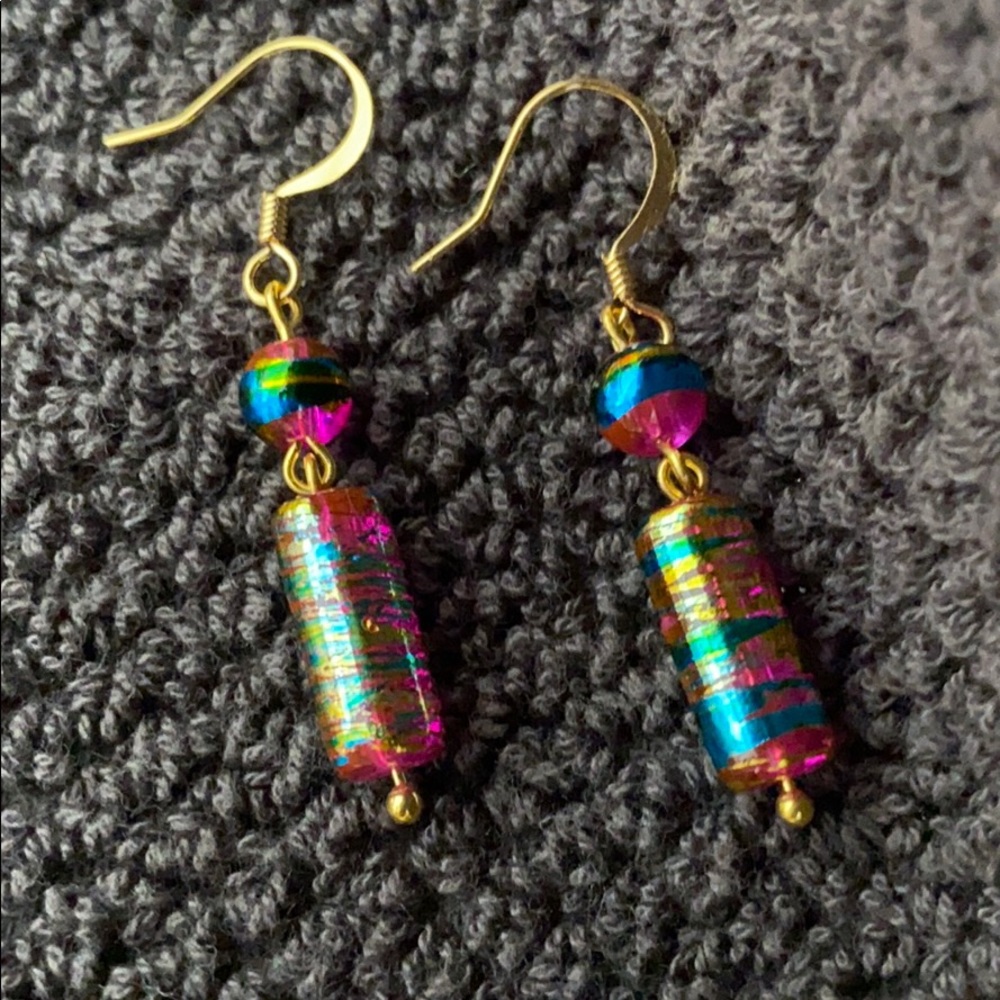 Colorful drop earrings